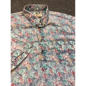 VTG John Severson Kahala Hawaiian Shirt Mens XL Aloha Button Down Tropical USA